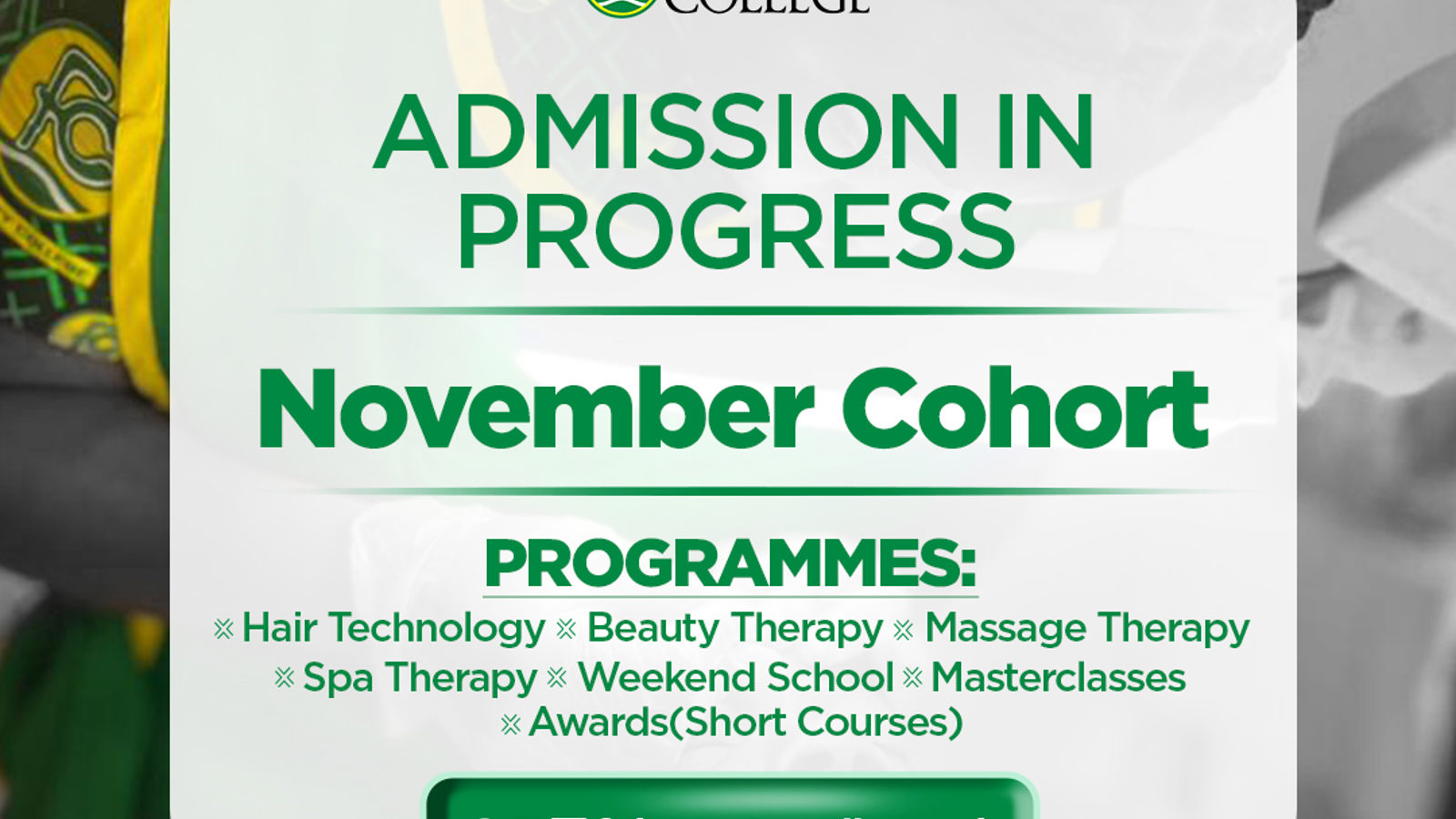 Admission In Progress November Cohort